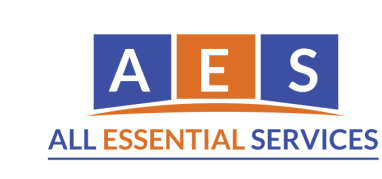 A and S letters in blue boxes and the letter E in an orange box with the text “All” and “Services” in blue font color